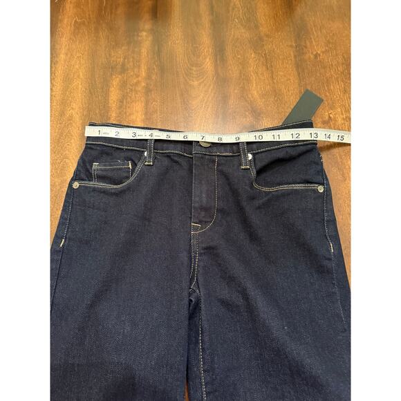 Blank NYC Women's Dark Wash The Varick Kick Flare Crop Denim Jean Size 25 - Picture 10 of 13